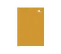 2026 A4 Diary Week Day Per Page - Bright Orange Hardcover Casebound Daily Planner - Business Organiser Home Office Study Desk