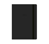 2026 A4 Diary Week To View - Black Padded Soft Faux Leather Cover Case Bound Elastic Closure - 2026 Year Planner Business Work Study Travel Organiser