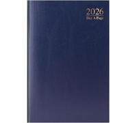 2026 A4 one day to a page hardback diary full page saturday sunday blue