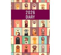 2026 A4 Page A Day: One Page Per Day Daily Diary Planner & Organizer for 365 Days, dated from Jan 2026 to Dec 2026, Fully Lined Journal Notebook with Calendars, To-Do List and Notes | Cats Paws