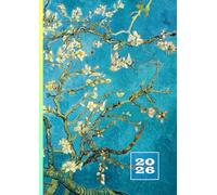 2026: A4 Terminkalender ohne Uhrzeiten | 1 Woche auf 2 Seiten Terminplaner | Wochenplaner ohne Zeiteinteilung | Kalenderbuch Organizer | ... Jahresplaner Van Gogh Mandelblüte