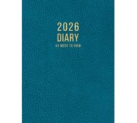 2026 A4 Week to View: A4 Planner Week to View Diary for 52 weeks, dated from Jan 2026 to Dec 2026, A4 Weekly Personal Organizer with Calendars, To-Do List and Notes | Blue Cover