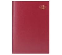 2026 A4 Week to View Appointment Diary - Half Hourly Appointment Times 9am-5:30pm - Hardback Casebound Organiser - Weekly Diary Planner with Ribbon Marker & UK Content - Office, School & Home (Red)