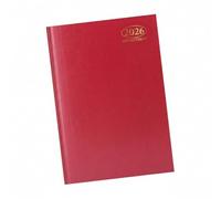 2026 A4 Week-to-View Diary - Hardback Casebound Appointment Planner | Weekly A4 WTV Organizer for Home, Office & Business (Red)