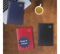 2026 A5 Appointment Diary Column Week To View - Black Hardback Daily Planner 30 Min Slots - Business Organiser Work Office Desk Home