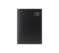 2026 A5 Appointment Diary Day Per Page - Black Hardback Daily Planner 30 Min Slots - Business Organiser Work Office Desk Home