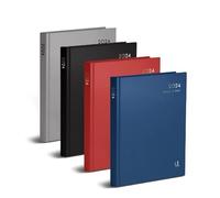 2026 A5 Diary Black, Navy Blue, Bright Burgundy A5 Page a Day Classic Diary (Half Page Weekends) (Navy Blue)