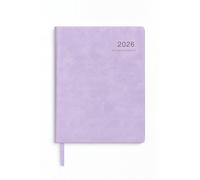 2026 A5 Diary - Lilac Purple Soft PU Day-Per-Page Planner | Monthly Index Tabs, Ribbon Marker, Notes on Every Page | Weekend Shared Page | Personal Info, Monthly Planner & Useful Reference Pages