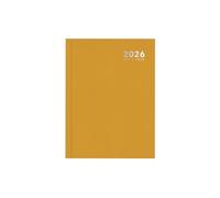 2026 A5 Diary Week Day Per Page - Bright Orange Hardcover Casebound Daily Planner - Business Organiser Home Office Study Desk
