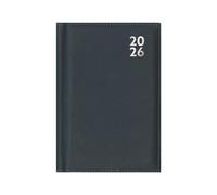 2026 A5 Diary Week Day Per Page - Navy Blue Appointment Book Hourly Slots - Faux Leather Business Daily Planner - Compact Office Desk Home Organiser