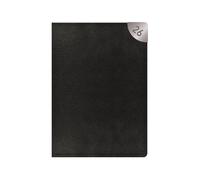 2026 A5 Diary Week to View - Black Pebble Textured Faux Leather Planner - Compact Casebound Portable Organiser Notebook - Home Office Student Organiser Travel Diary