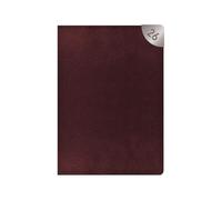 2026 A5 Diary Week to View - Burgundy Pebble Textured Faux Leather Planner - Compact Casebound Portable Organiser Notebook - Home Office Student Organiser Travel Diary