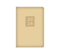 2026 A5 Diary Week to View - Gold Embossed Soft Touch Cover Wallet Size Planner - Work School Travel Compact Daily Organiser Notebook for Professionals