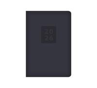 2026 A5 Diary Week to View - Navy Embossed Soft Touch Cover Wallet Size Planner - Work School Travel Compact Daily Organiser Notebook for Professionals
