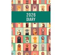 2026 A5 Page a Day: One Page Per Day Daily Diary Planner & Organizer for 365 Days, dated from Jan 2026 to Dec 2026, Fully Lined Journal Notebook with Calendars, To-Do List and Notes | Cats Paws