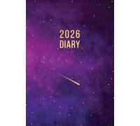2026 A5 Page a Day: One Page Per Day Daily Diary Planner & Organizer for 365 Days, dated from Jan 2026 to Dec 2026, Fully Lined Journal Notebook with Calendars, To-Do List and Notes | Purple Galaxy