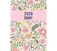 2026 A5 Page a Day: One Page Per Day Daily Diary Planner & Organizer for 365 Days, dated from Jan 2026 to Dec 2026, Fully Lined Journal Notebook with Calendars, To-Do List and Notes | Pink Floral