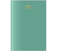 2026 A5 Premium Week To View Diary Hardback Cover Appointment & Ribbon Marker, Full Year Planner, Organizer for Business, Office, Home, Traveling, Organization (Light Green)