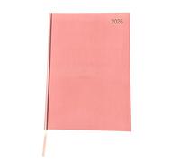 2026 A5 Premium Week To View Diary Hardback Cover Appointment & Ribbon Marker, Full Year Planner, Organizer for Business, Office, Home, Traveling, Organization (Pink)