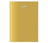 2026 A5 Week to View Diary - Appointment Times Full Year Hardback UK Planner - for Home Office School & Work (Mustard Yellow)