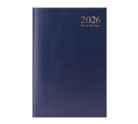2026 A5 Week-to-View Diary by 1ABOVE - Casebound Hardback Weekly Planner with 60gsm Paper - Compact Organizer for Home, Office & Everyday Use (Blue)