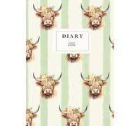 2026 A5 Week to View Diary: January 2026 to December 2026 Daily Planner Organiser with UK key dates and observance: Highland Cow design
