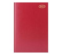 2026 A5 Week to View Red Commercial Diary Weekly Monthly Yearly Calendar Diary for Office Desk Work Study Business Trips Planning Sold by VR Angel