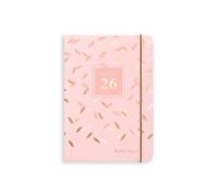2026 A6 Diary from Matilda Myres - Day on a Page - Durable Card Covers with Secure Elastic Closure - Perfect Binding - January to December - Pink