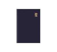 2026 A6 Diary Week Day Per Page - Hardback Navy Blue Pocket Appointment Diary - Compact Daily Planner Organiser - Home Office Business School Travel