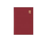 2026 A6 Diary Week Day Per Page - Hardback Red Blue Pocket Appointment Diary - Compact Daily Planner Organiser - Home Office Business School Travel