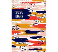 2026 A6 Page A Day: One Page Per Day Daily Diary Planner & Organizer for 365 Days, dated from Jan 2026 to Dec 2026, Fully Lined Journal Notebook with Calendars, To-Do List and Notes | Abstract cover