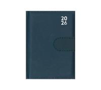 2026 A7 Diary Week Day Per Page - Compact Navy Faux Leather Planner - Lightweight Portable Pocket Organiser - Handbag School Travel Diary