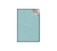 2026 A7 Pocket Diary Week to View - Blue Butterfly Textured Faux Leather Planner - Lightweight Compact Portable Organiser Notebook - Home Office Student Organiser Travel Diary