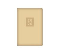 2026 A7 Pocket Diary Week to View - Gold Embossed Soft Touch Cover Wallet Size Planner - Work School Travel Compact Daily Organiser Notebook for Professionals