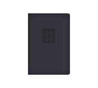 2026 A7 Pocket Diary Week to View - Navy Embossed Soft Touch Cover Wallet Size Planner - Work School Travel Compact Daily Organiser Notebook for Professionals