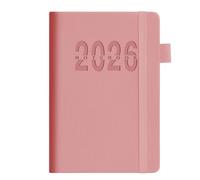 2026 Academic Planner 2026 Full Year Daily Planners Elastic Strap Closure 360 Pages for Men Women Student Daily Planning PU Leather Organiser