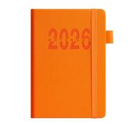 2026 Academic Planner 2026 Full Year Daily Planners Elastic Strap Closure 360 Pages for Men Women Student Daily Planning PU Leather Organiser
