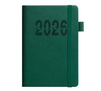 2026 Academic Planner 2026 Full Year Daily Planners Elastic Strap Closure 360 Pages for Men Women Student Daily Planning PU Leather Organiser