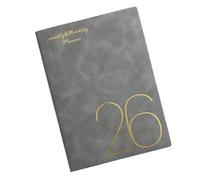 2026 Academic Planner & Calendar Notebook Leather Journaling for Home Office Writers