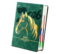 2026 Academic Planner Daily Journal 400 Pages Dated PU Leather Day Planner for Schedules Task Management 8.35x5.8Inch PU Cover Notebook