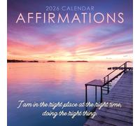 2026 Affirmations/Gratitude 12" x 12" Square Hanging Wall Calendar with Stunning Nature Scenery - No Plastic, Environmentally Friendly. Daily, Weekly, Monthly 12 Month Planner