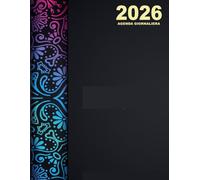 2026: Agenda 2026 giornaliera a4 , nera , Un giorno per pagina - 12 mesi, italiano grande