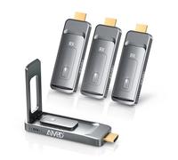 2026 AIMIBO Wireless HDMI Transmitter and 3 Receivers, 5G Wireless HDMI up to 6 TVs, 4K Input/1080p@60Hz with Foldable Antenna,50M Range for Laptop/PC/TV Box/CCTV to Multiple TVs/Monitors/Projectors