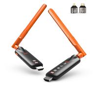 2026 AIMIBO Wireless HDMI Transmitter and Receiver, Stream to 6 TVs, 4K Input 1080P@60Hz, 5dBi HG Antennas & Low Latency Cast Video for Laptop, TV Box to Multiple TVs Monitors Projectors - 50m Range