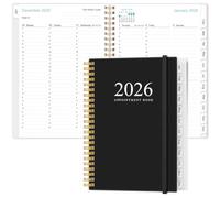 2026 Appointment Book & Planner - 2026 Daily Hourly Planner from January 2026 - December 2026, Weekly Appointment Book with 30-Minute Interval, Medium 6.4" x 8.5", Black