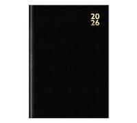 2026 Appointment Diary A4 Black Day Per Page Hardcover Office Planner Desk Organiser