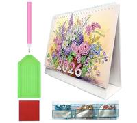 2026 Artistic Calendar with Strass,12 Month Agenda Planner - Desk Calendar | for Young Craft Lovers Beginners Artists Teachers Planning