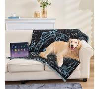 2026 Astrology Birthday Blanket Gift | Chenille Knitwear for Friends | Unique Constellation Design in Lucky Colors | 130x150cm (Pisces - Purple & Aquarius - Blue) | Boxed Packaging