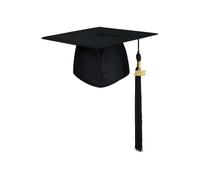 2026 Bachelor's Graduation Hat, School Uniform, Student Graduation Hat for Adults, Cap Boy 2 Years Set (Black, One Size)