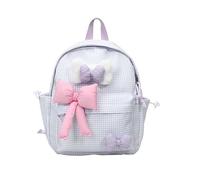 2026 Backpack Trendy Checked Backpack for Men, Women and Kids, Cute Bow Design, Lightweight Durable School Bag for Daily Use, Commuting, Casual Outfit, purple, standard size, Daypack Backpacks
